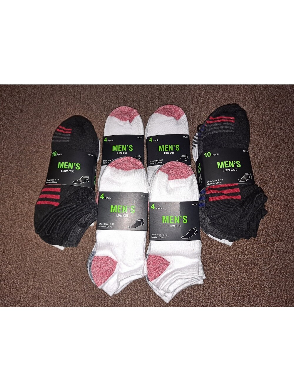 NEW Collective Soles 36 Pair Bundle Men's Low Cut Socks Shoe Size 6-12
